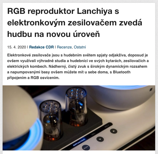 Článek o Lanchiya MK30 na Diit.cz